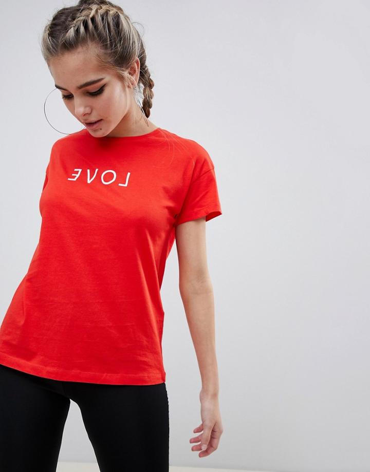 Noisy May Love Slogan T-shirt - Multi