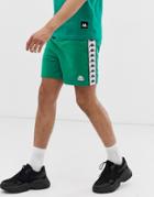 Kappa Authentic Cole Shorts With Logo Taping In Green - Green
