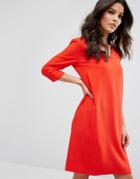 Selected Tunic Shift Dress - Red