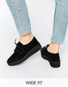 New Look Wide Fit Chunky Brogues - Black