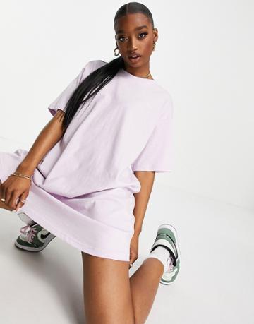 Night Addict Lilac T-shirt Dress-purple