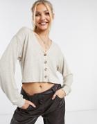 Miss Selfridge Ls Brushed Btn Cardi-white