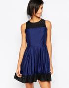 Iska Prom Dress With Lace Hem And Neckline