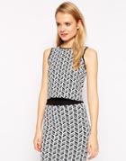 Asos Co-ord Structured Knit Sleeveless Top In Mono Pattern - Mono