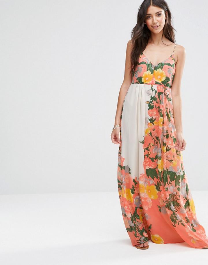 Vila Botanical Printed Maxi Dress - White