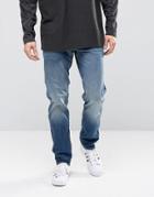 Jack & Jones Regular Fit Jeans In Light Blue Wash - Black