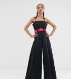 Collusion Wide Leg Jumpsuit With Belt - Black