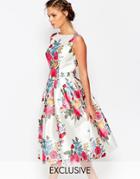 Chi Chi Floral Print Midi Dress - Multi