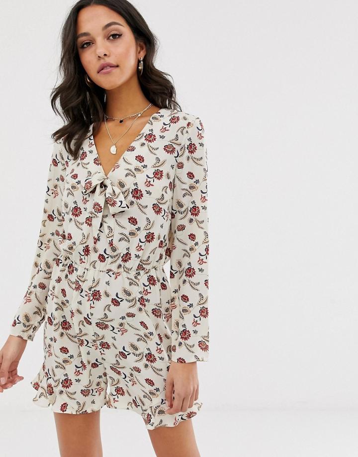Vila Floral Long Sleeve Romper - Multi