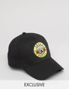 Reclaimed Vintage Inspired Baseball Cap In Black With Guns N Roses Logo - Black