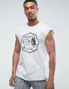 Weekday Sly Sheeba Sleeveless T-shirt - Gray