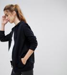 Asos Design Maternity Zip Through Hoodie In Black