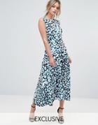 Every Cloud Leopard Print Midi Dress - Multi