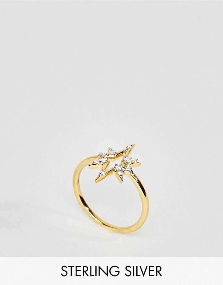 Carrie Elizabeth 14k Gold Diamond Starburst Ring - Gold
