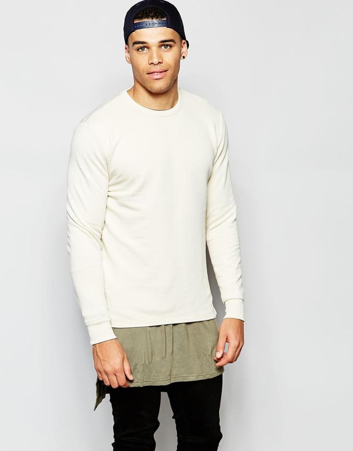 Asos Sweatshirt In Beige - Beige