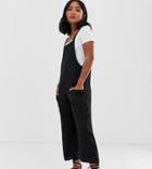 New Look Petite Herringbone Jumpsuit In Black - Black