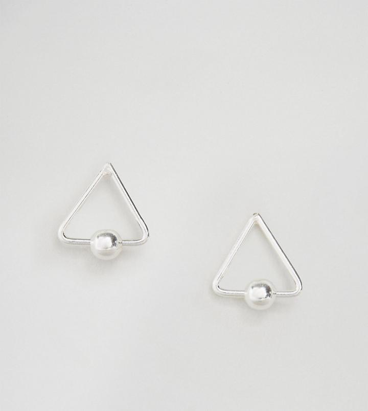 Kingsley Ryan Sterling Silver Fine Triangle Stud Earrings - Silver