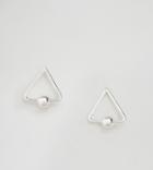 Kingsley Ryan Sterling Silver Fine Triangle Stud Earrings - Silver