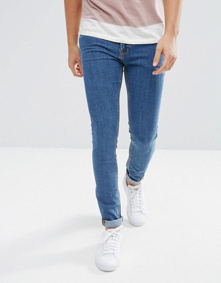 Jack & Jones Intelligence Skinny Fit Jean With Stretch - Blue