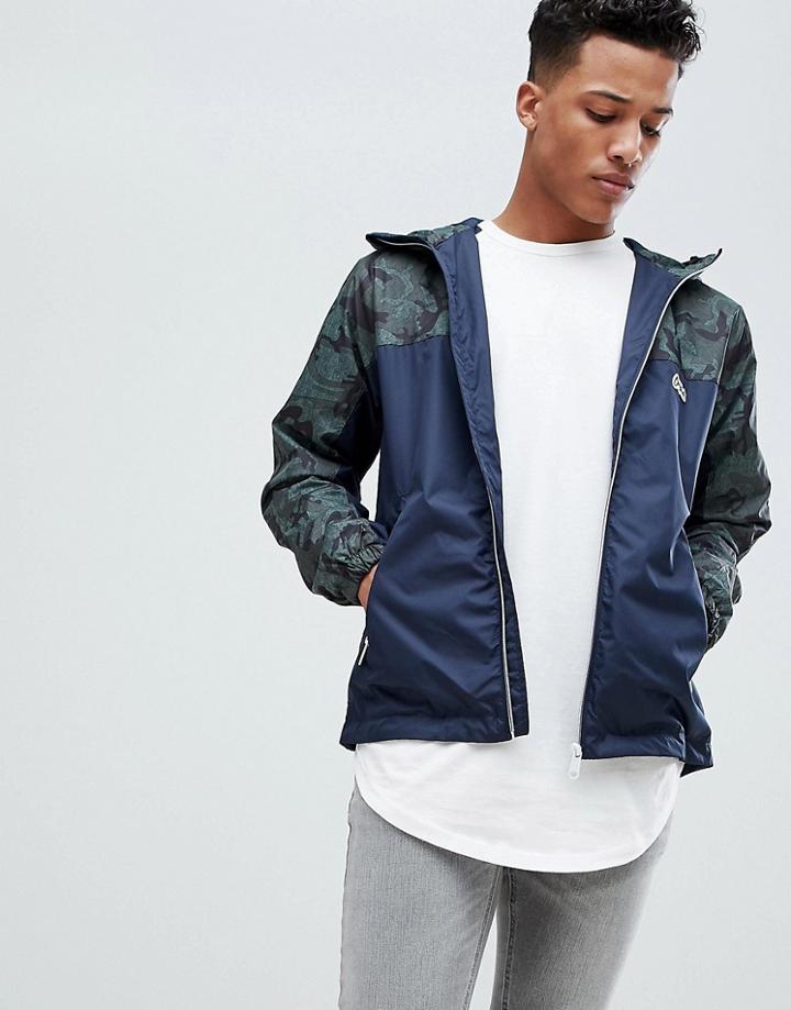 Jack & Jones Originals Windbreaker With Print - Navy