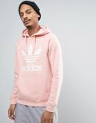 Adidas Originals Trefoil Logo Hoodie In Pink Bq5411 - Pink