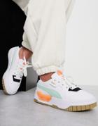 Puma Cali Dream Sneakers In White And Sage Green