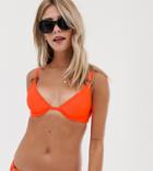 New Look Bikini Bottom In Dark Coral-orange