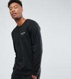 Nicce London Tall Sweatshirt In Black With Chest Logo - Black