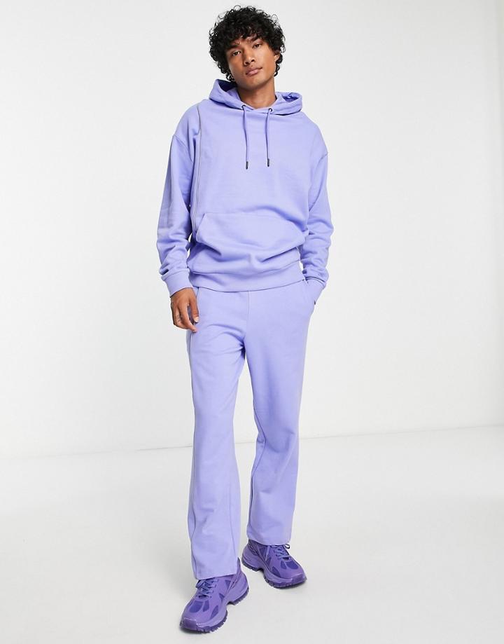 Asos Design Straight Leg Sweatpants In Blue - Part Of A Set