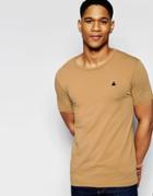 Asos Muscle Logo T-shirt With Crew Neck - Brown