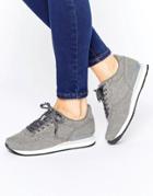 New Look Textured Sneaker - Gray
