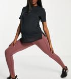 South Beach Maternity Over The Bump Leggings In Dusty Pink