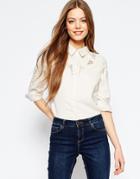 Asos 70's Floral Embroidered Shirt - Multi