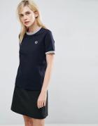 Fred Perry Ringer T- Shirt - Navy