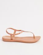 Ipanema Pop Glitter Flat Sandals In Beige-neutral