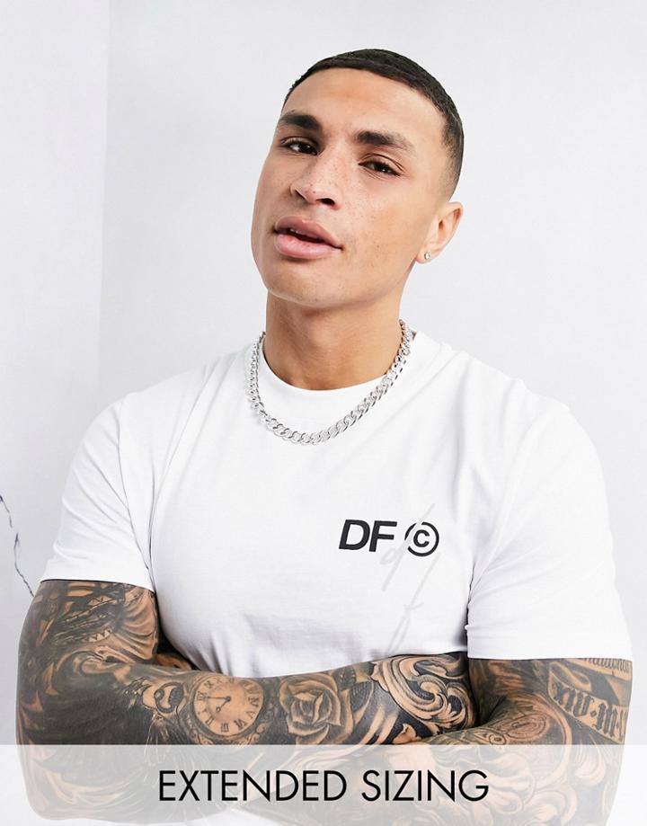 Asos Dark Future T-shirt In White With Front Logo Print