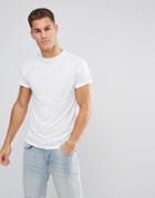 New Look T-shirt With Roll Sleeve In White