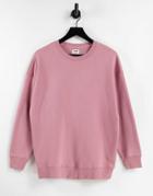 Cotton: On Dad Crew Neck Sweatshirt In Pink