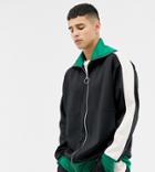 Noak Relaxed Fit Polytricot Track Jacket - Black