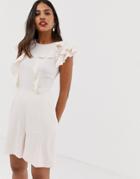 Vila Ruffle Romper - White