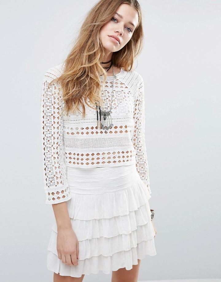 Raga Native Plains Cutwork Top - Cream