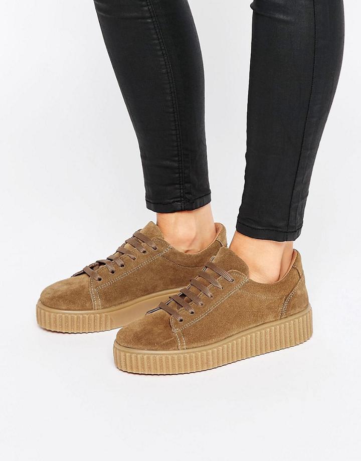 Asos Deale Suede Creepers - Brown