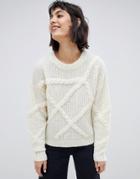 Selected Gina Alpaca Wool Blend Sweater - White