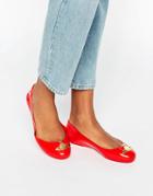 Vivienne Westwood For Melissa Space Love Orb Red Flat Shoes - Red Orb