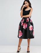 Jessica Wright Floral Prom Skirt - Black