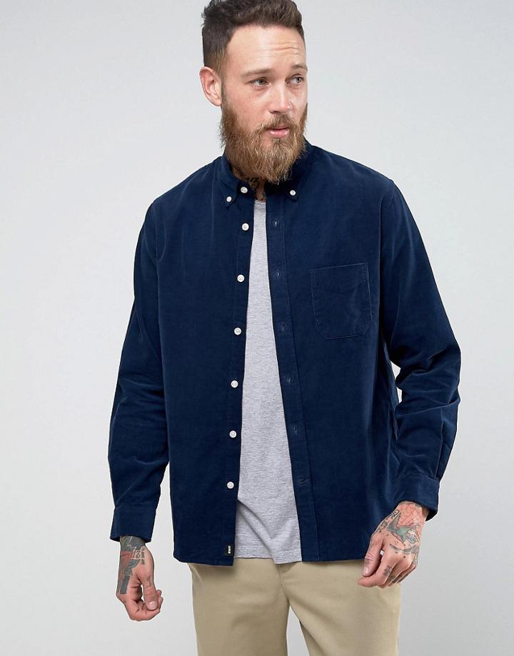 Edwin Standard Cord Shirt One Pocket - Navy