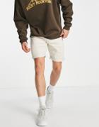 Jack & Jones Intelligence Slim Fit 5 Pocket Shorts In Ecru-neutral