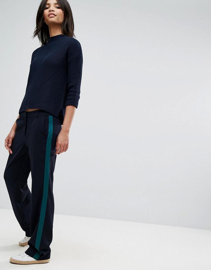 Esprit Side Stripe Pants - Blue
