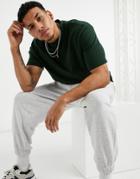 Topman High Neck T-shirt In Khaki-green