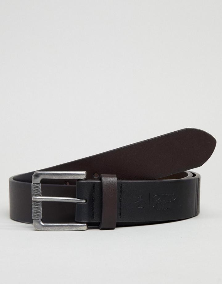 Original Penguin Leather Casual Jeans Belt - Black